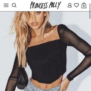 Princess Polly Going Out Top (Beverly Long Sleeve) - New without tags